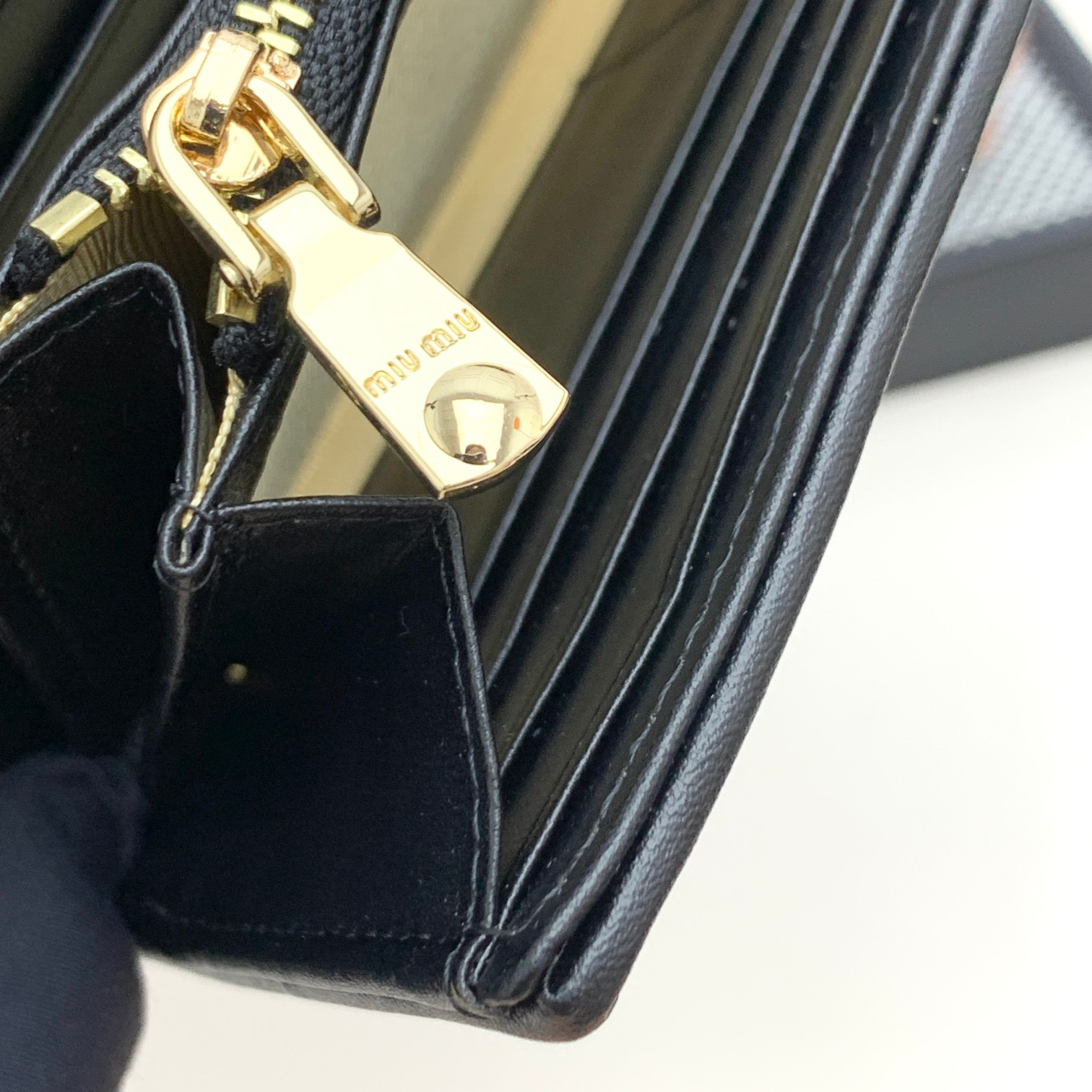 Miu Miu Lambskin Zip Coin Purse - Image 9