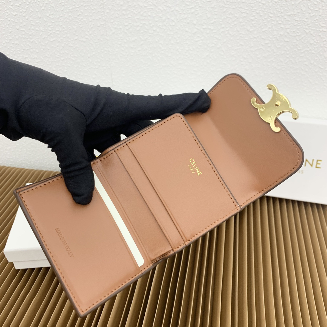 Celine Triomphe Canvas Small Leather Wallet - Image 9