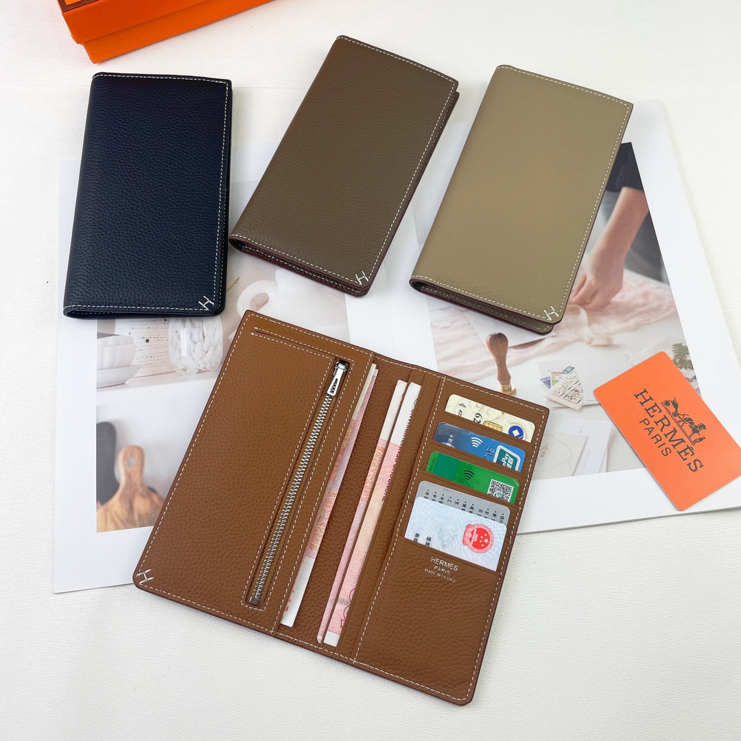 Hermès Evercolor Leather Long Wallet - Image 9