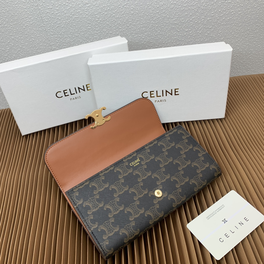 Triomphe Large Leather Wallet - Image 9