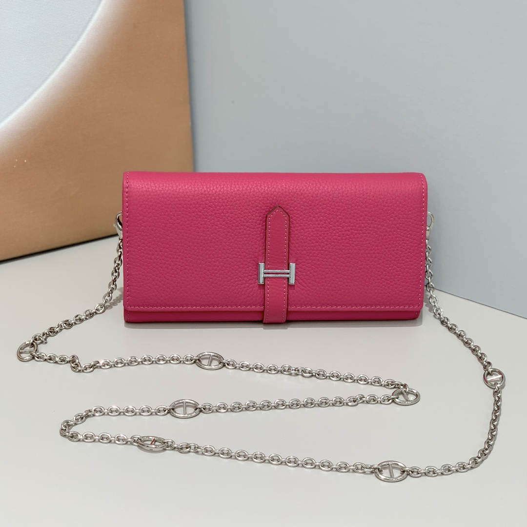 Hermes Pig-Nose Chain Shoulder Bag - Image 9
