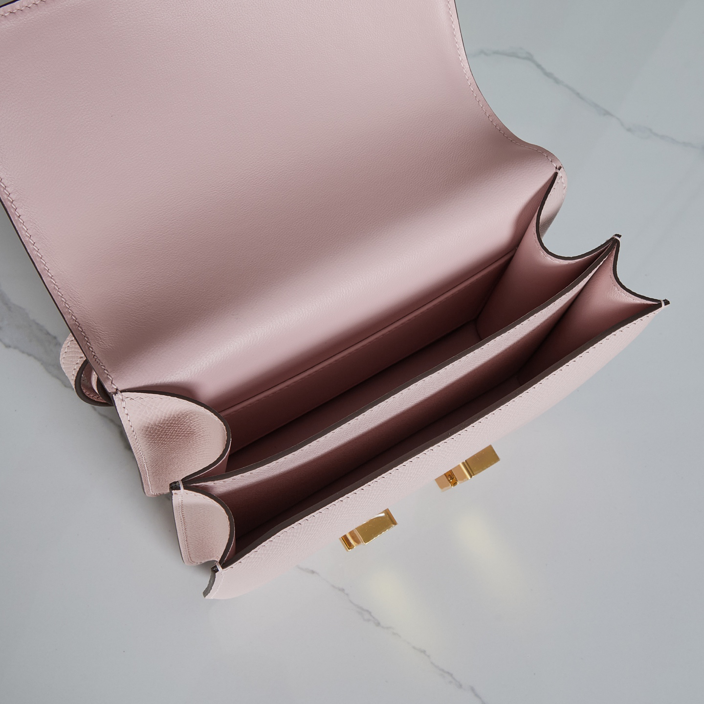 Hermes Constance 3Q Cherry Blossom Pink Epsom Leather Crossbody Bag - Image 9