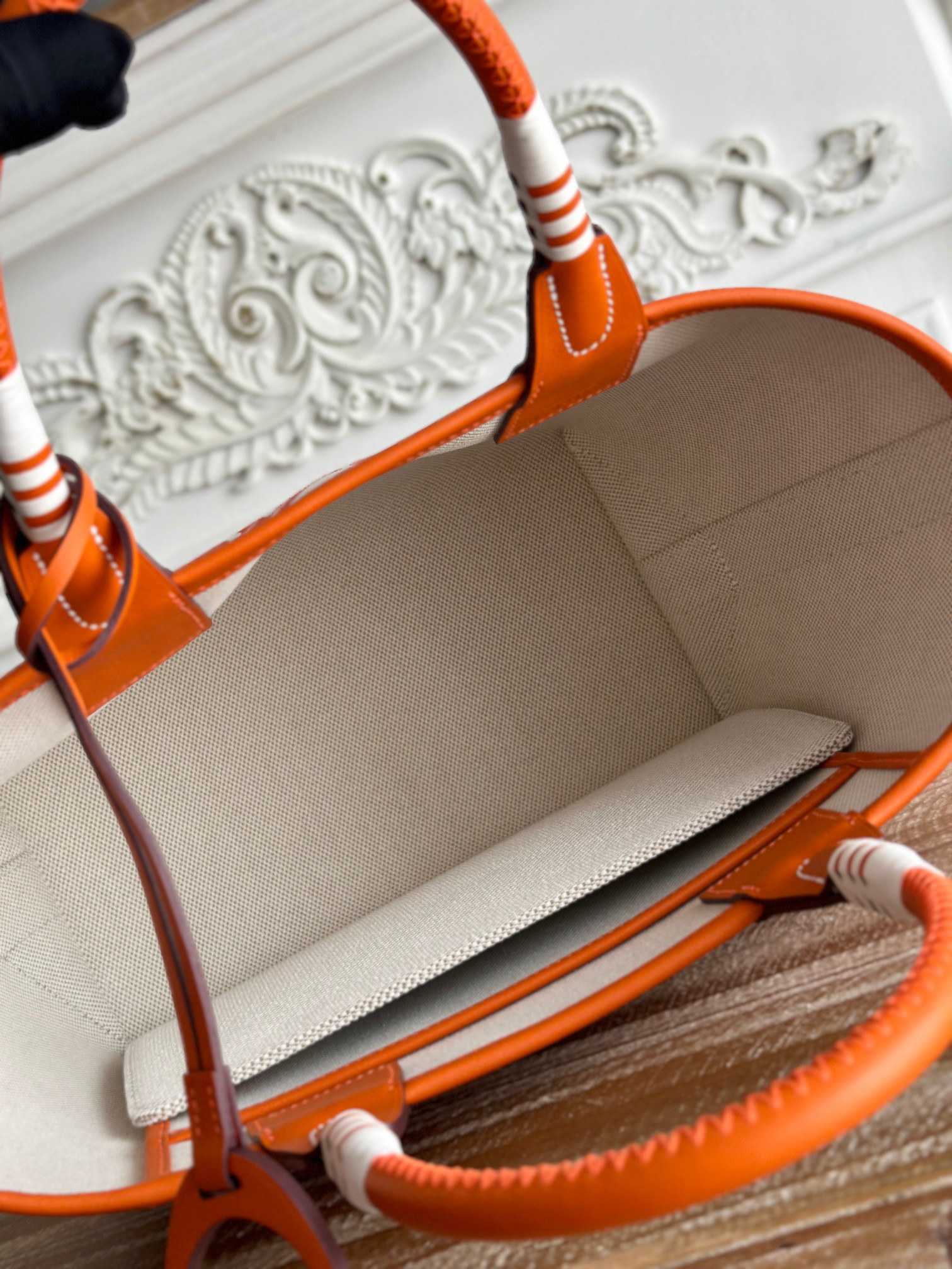 Hermès Steeple Canvas Tote Bag - Image 9