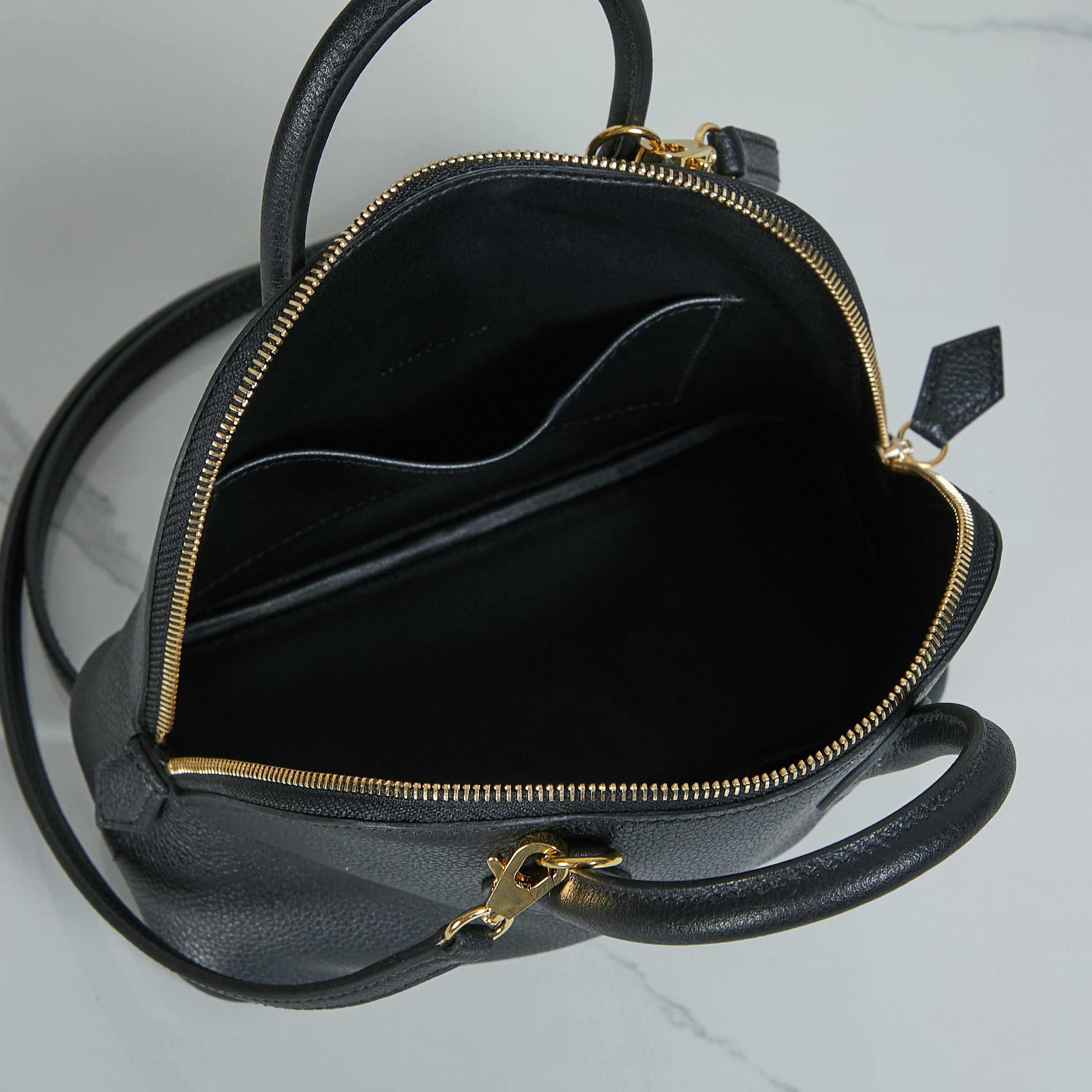 Hermes Bolide 19 Bowling Bag in Black Evercolor Leather - Image 9