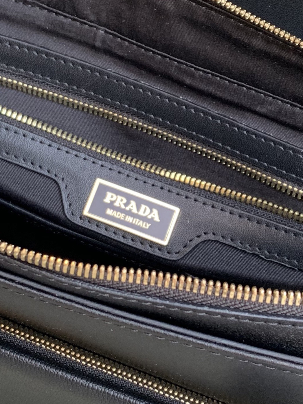 Prada Embossed Leather Briefcase - Image 9