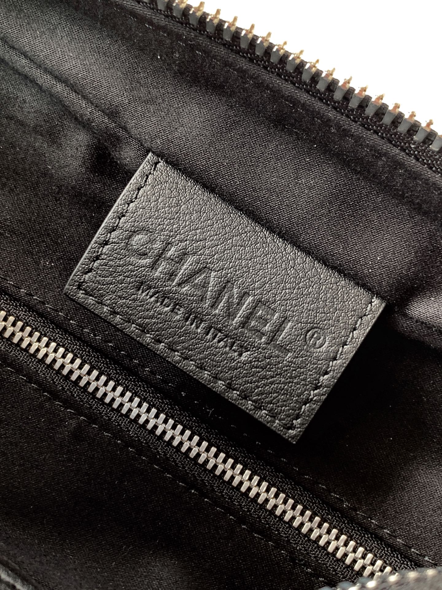 Chanel Coco Beach Small Canvas and Leather-Trimmed Pouch in Apricot - Image 9