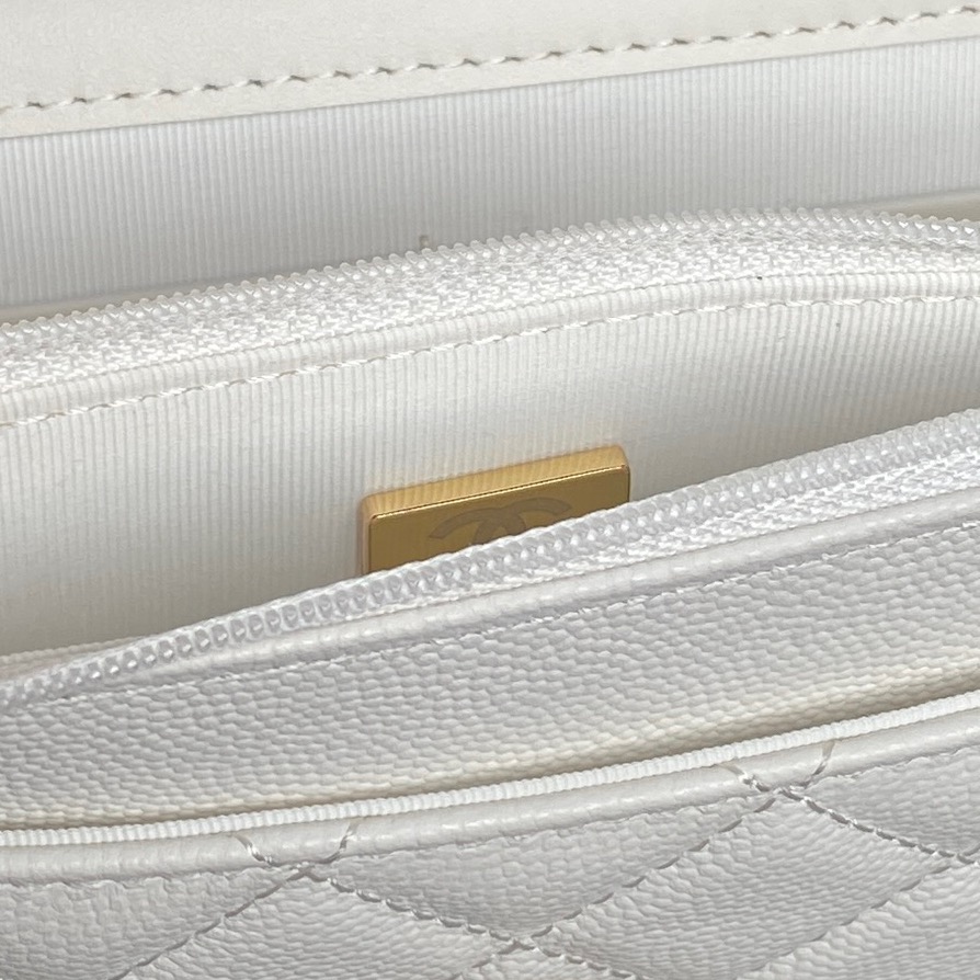 Textured Leather Top-Handle Handbag - Image 9