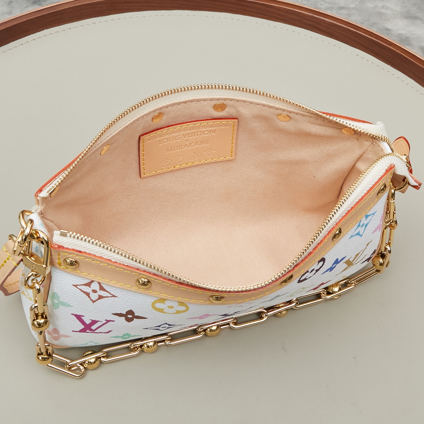 Louis Vuitton x Takashi Murakami Pochette Accessoires Bag - Monogram Coated Canvas - Image 9