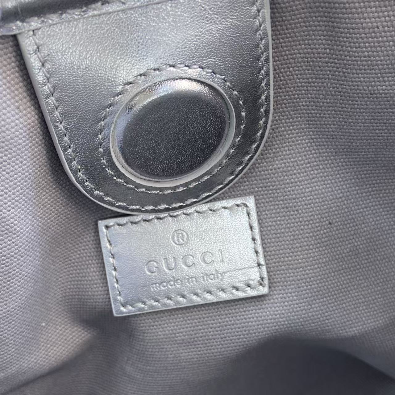 Gucci Model 847090 Apricot Silver Bag - Image 9