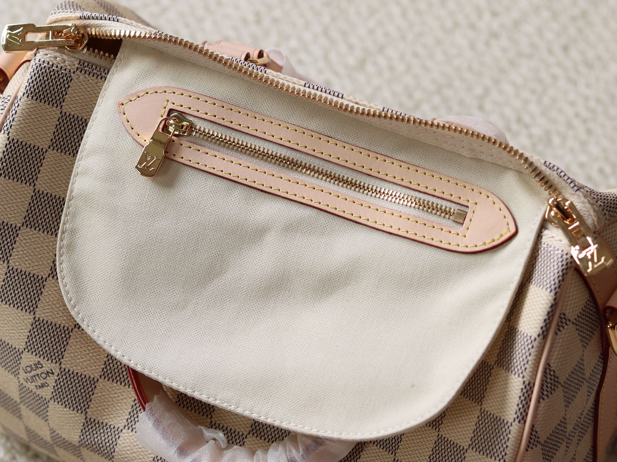 Louis Vuitton Speedy Bandouliere 25 Damier Azur Handbag - Image 9