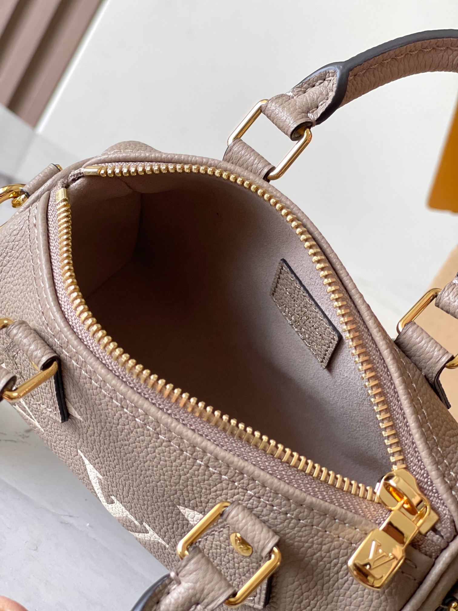 Louis Vuitton Nano Speedy Handbag M82890 in Elephant Gray - Image 9