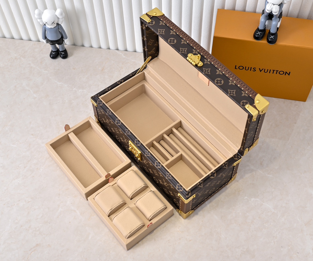 Louis Vuitton Monogram Watch and Jewelry Storage Box M20209 - Image 9