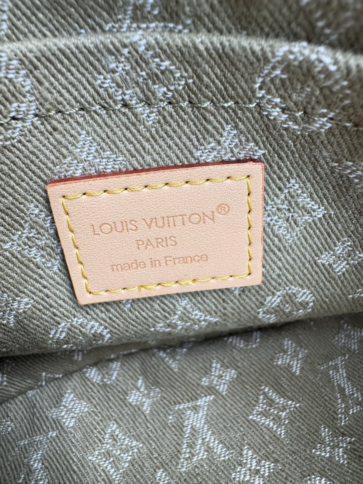 Sunset Rendez-Vous Khaki Denim Shoulder Bag - Image 9