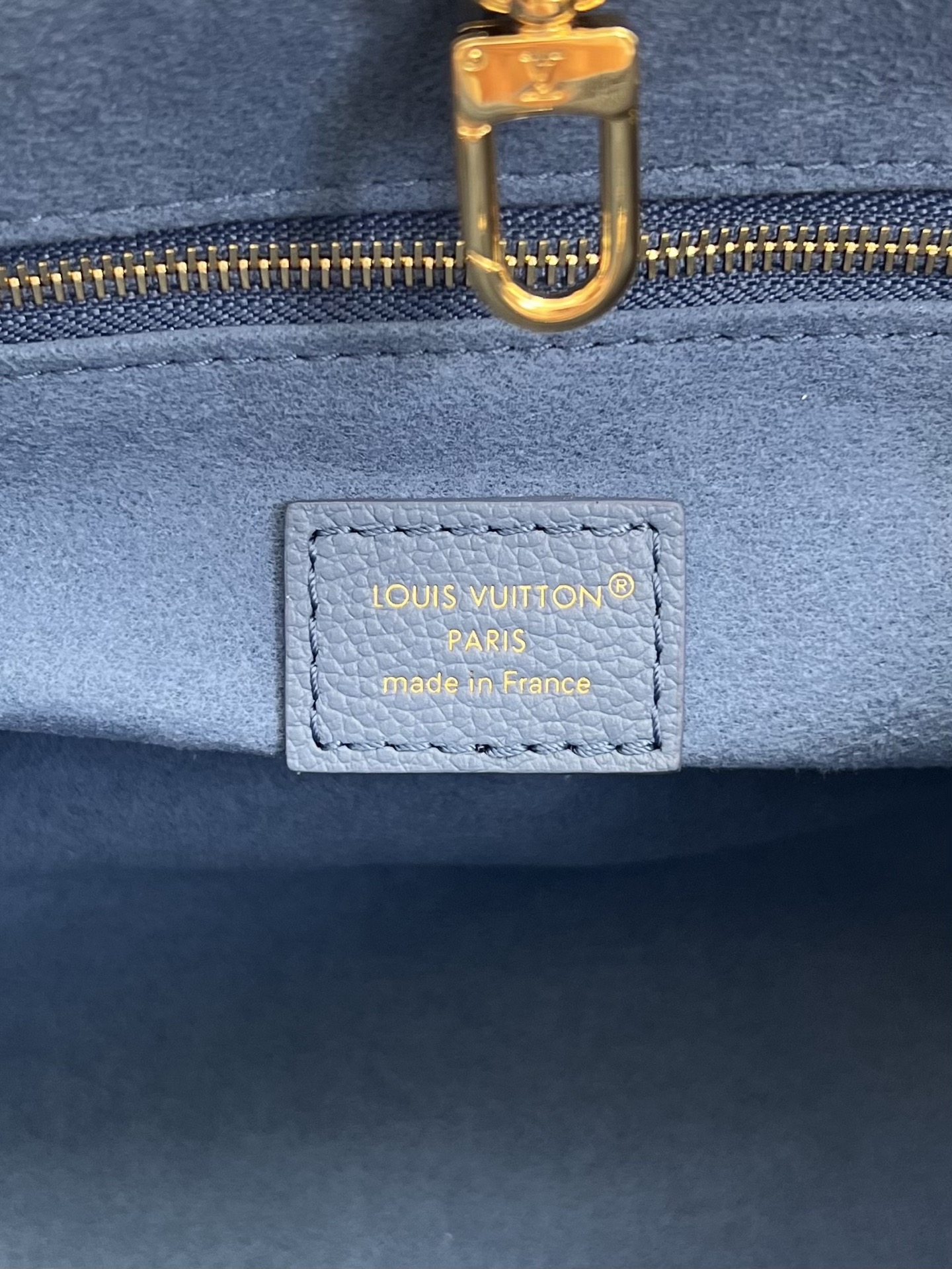 Louis Vuitton OnTheGo Mini Handbag in Blue Monogram Empreinte Leather - Image 9