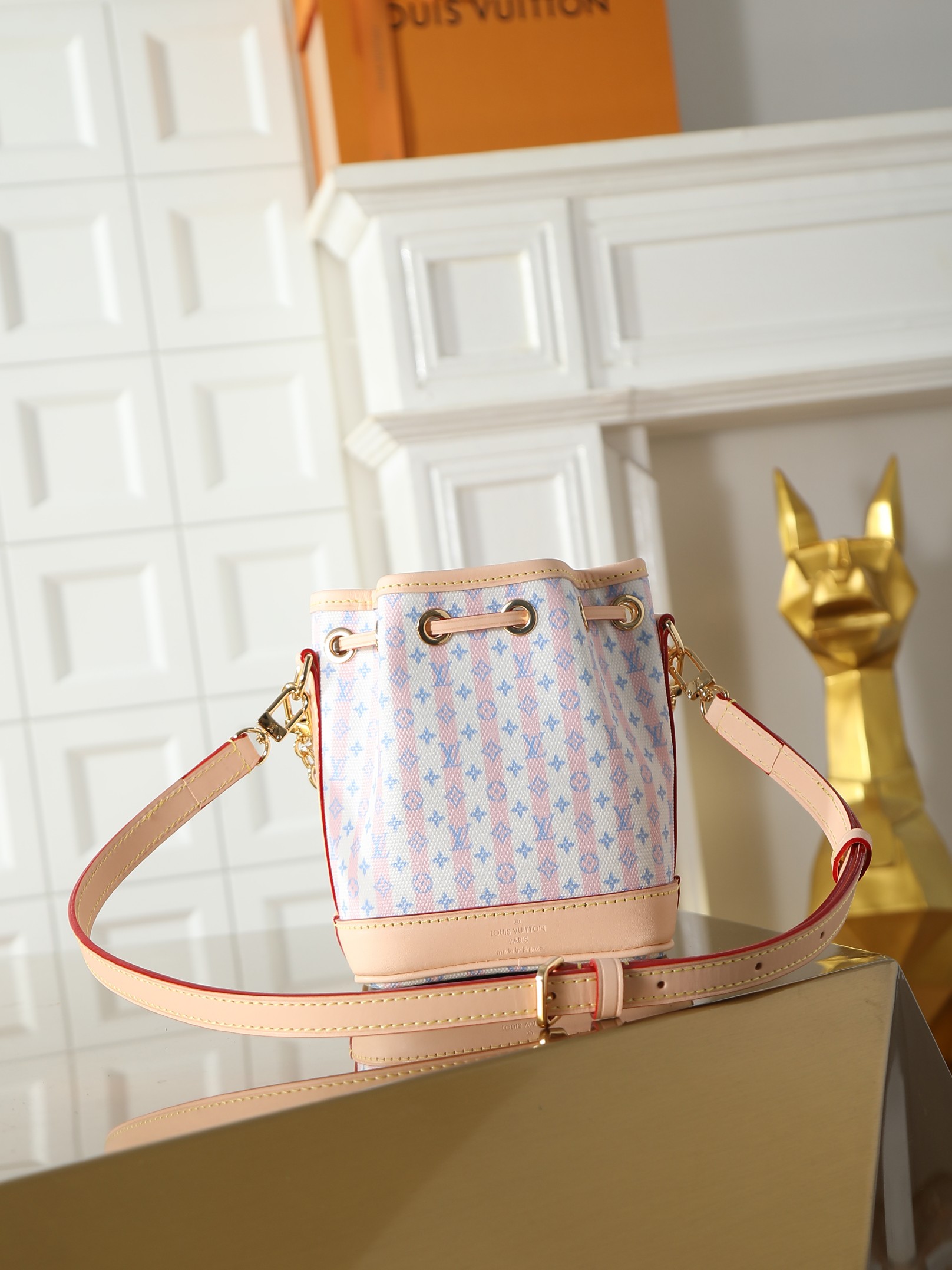 Louis Vuitton Nano Noé LV Stamp Canvas Crossbody Bag M29029 - Image 9