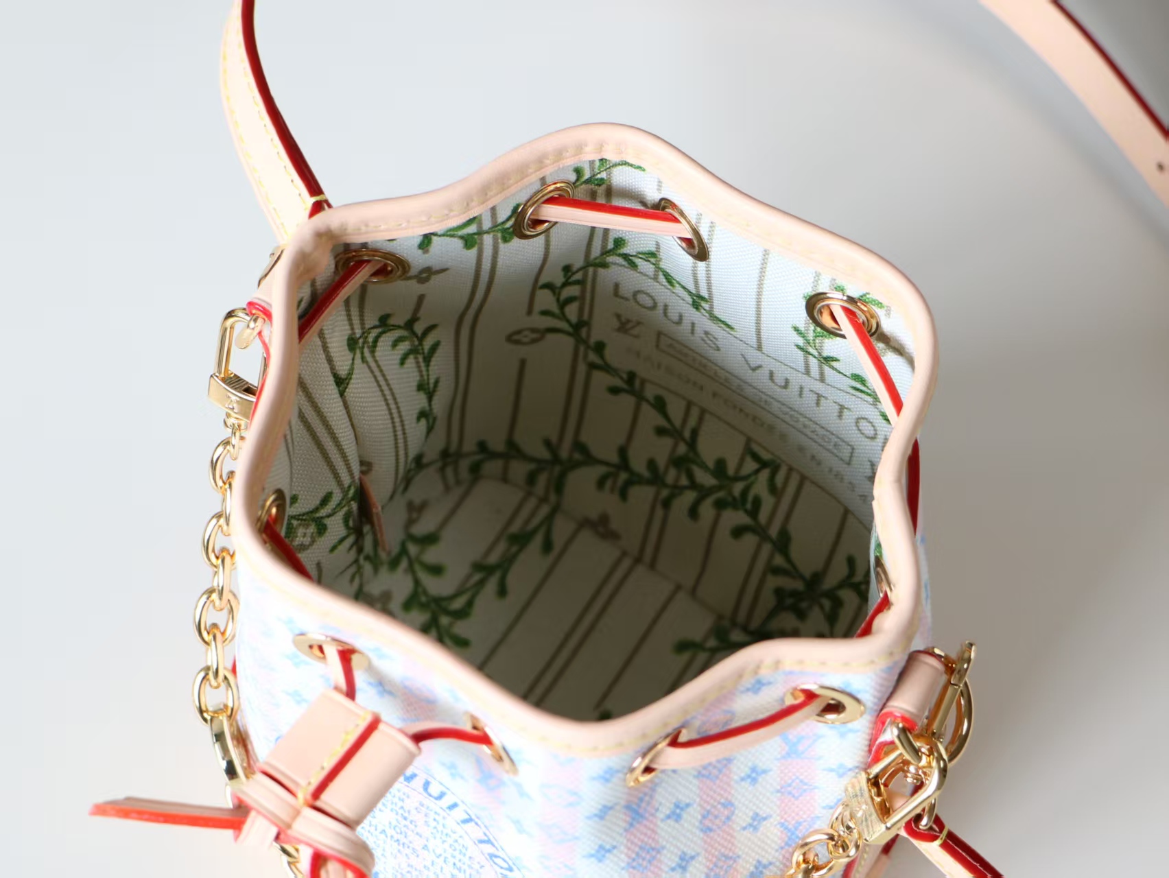 Louis Vuitton Nano Noé LV Stamp Canvas Crossbody Bag - Image 9