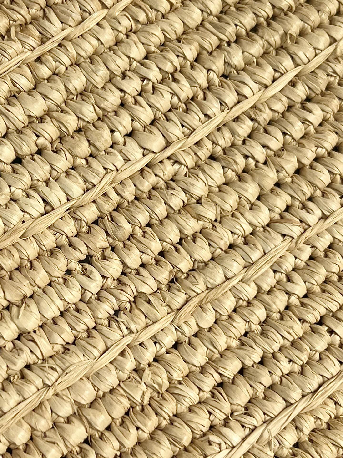 Celine CUIR TRIOME Woven Straw Handbag - Image 9