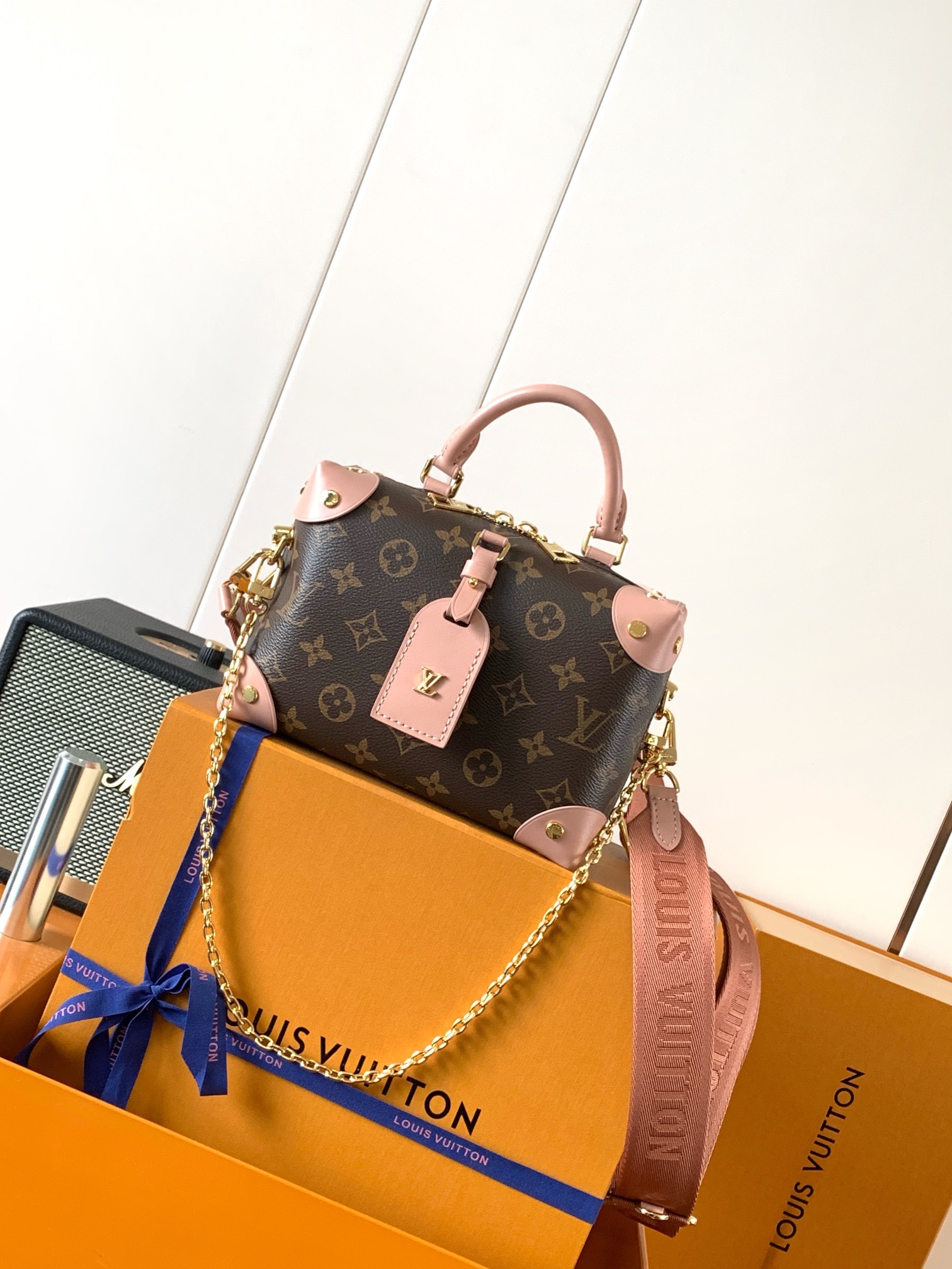 Louis Vuitton Petite Malle Souple Monogram Canvas Crossbody Bag - Image 9
