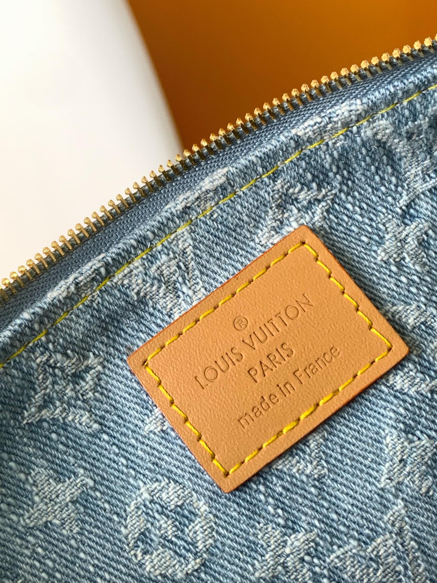 Louis Vuitton Liv Pochette Monogram Denim Crossbody Bag - Image 9