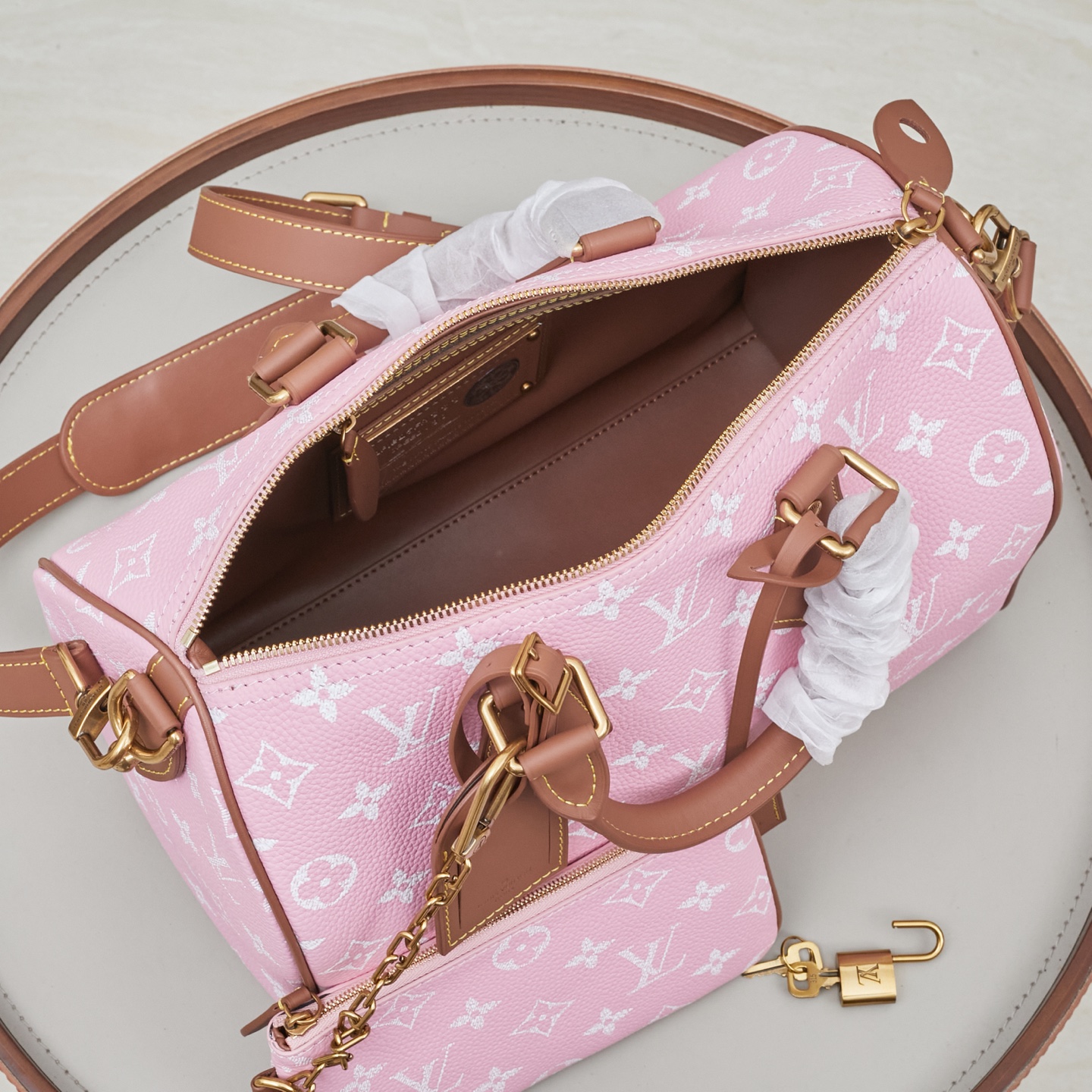 Louis Vuitton Speedy P9 Bandoulière 30 Monogram Leather Handbag - Image 9