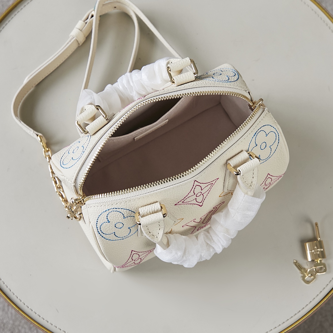 Louis Vuitton Speedy Bandouliere 20 Monogram Empreinte Leather Crossbody Bag - Image 9