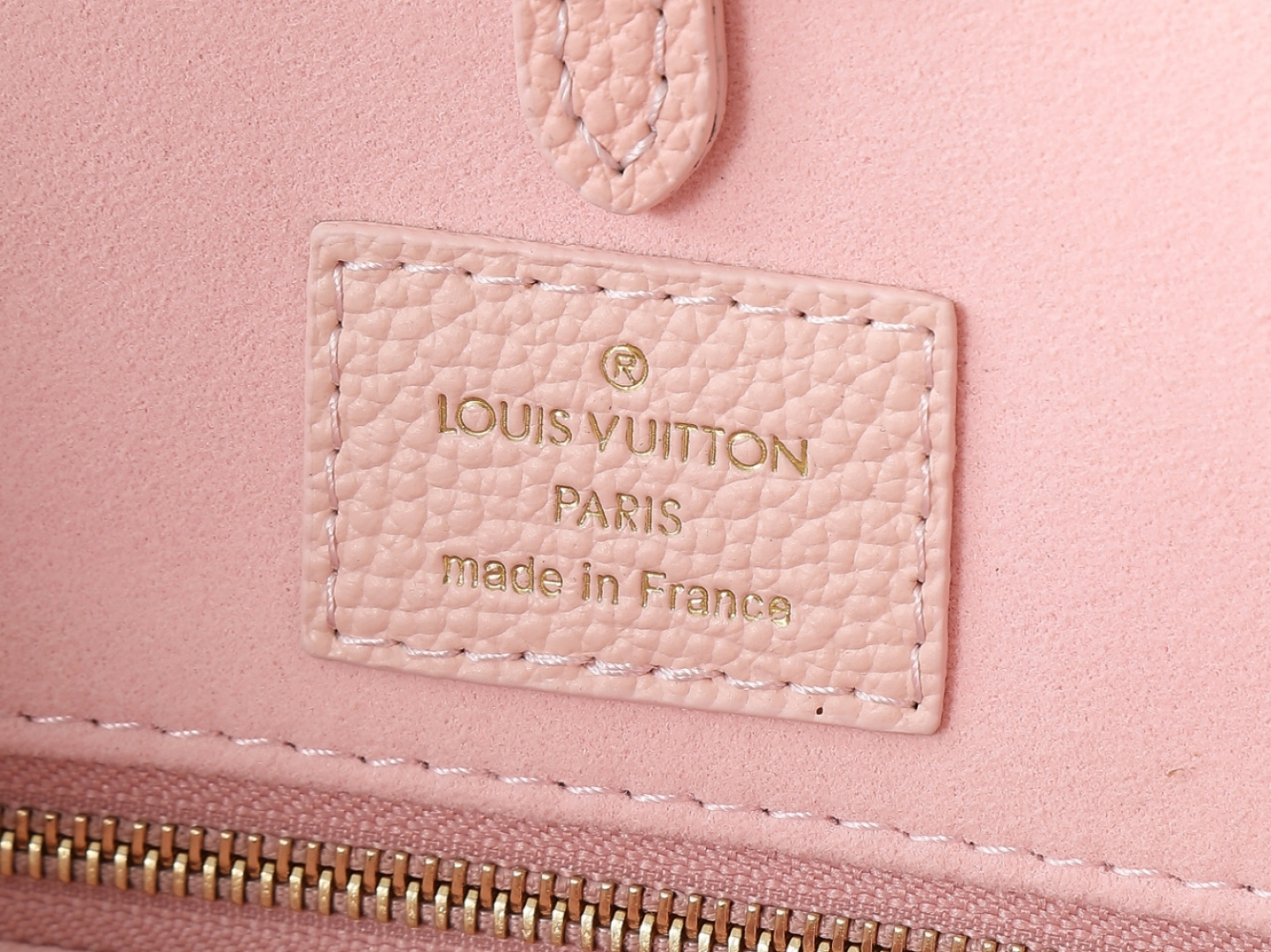 Louis Vuitton OnTheGo MM Tote Bag in Pink Monogram Empreinte Leather - Image 9