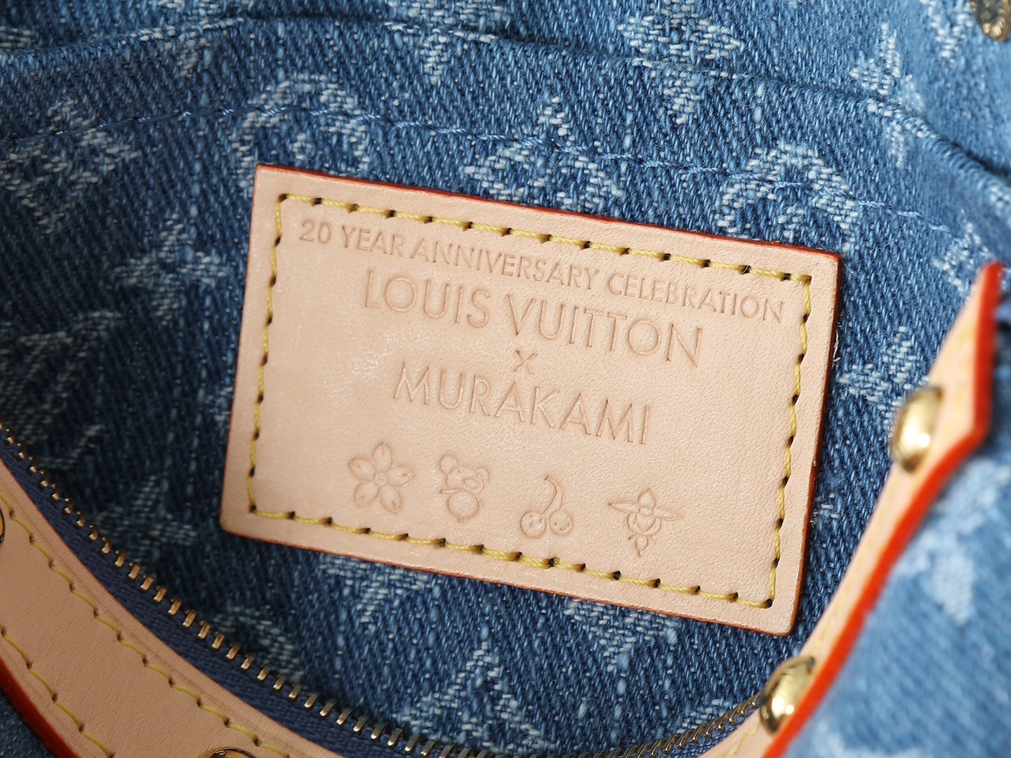 Louis Vuitton x Takashi Murakami Pochette Accessoires Denim Shoulder Bag - Image 9