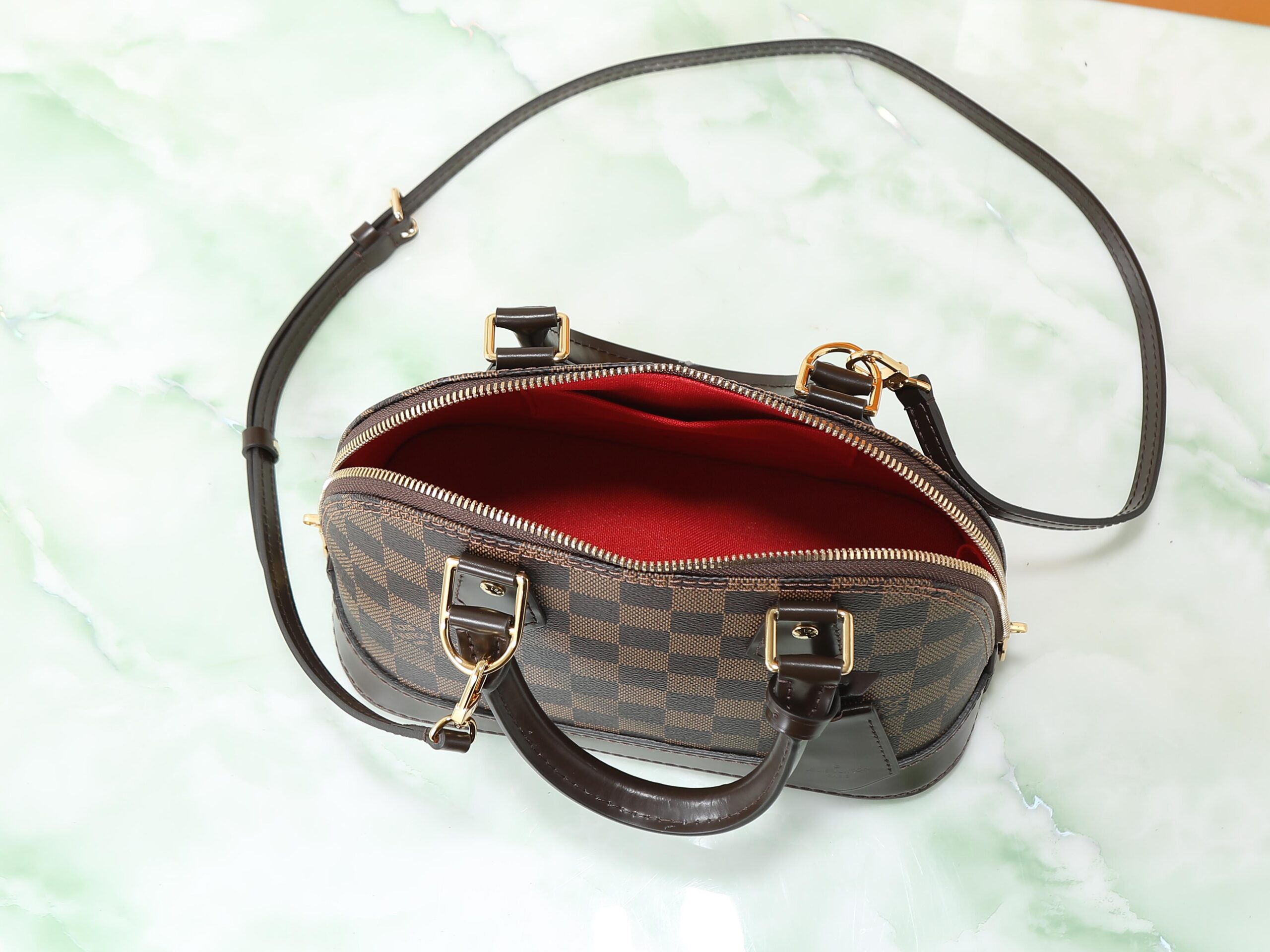Louis Vuitton Alma BB Monogram Canvas Crossbody Bag - Image 9