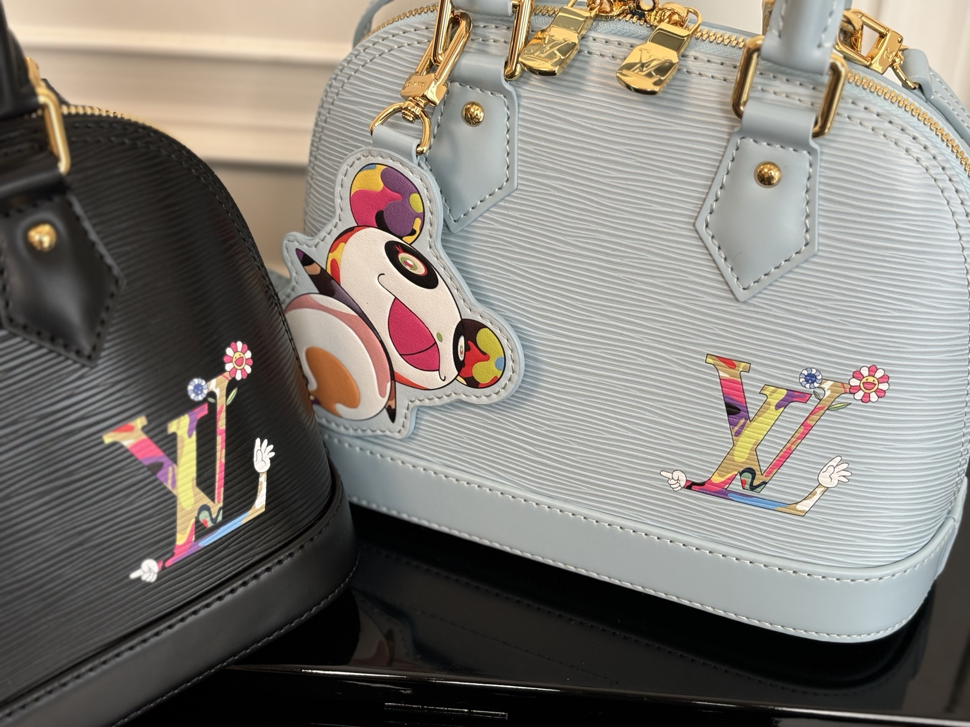 Louis Vuitton x Murakami Alma BB Epi Leather Handbag - Image 9