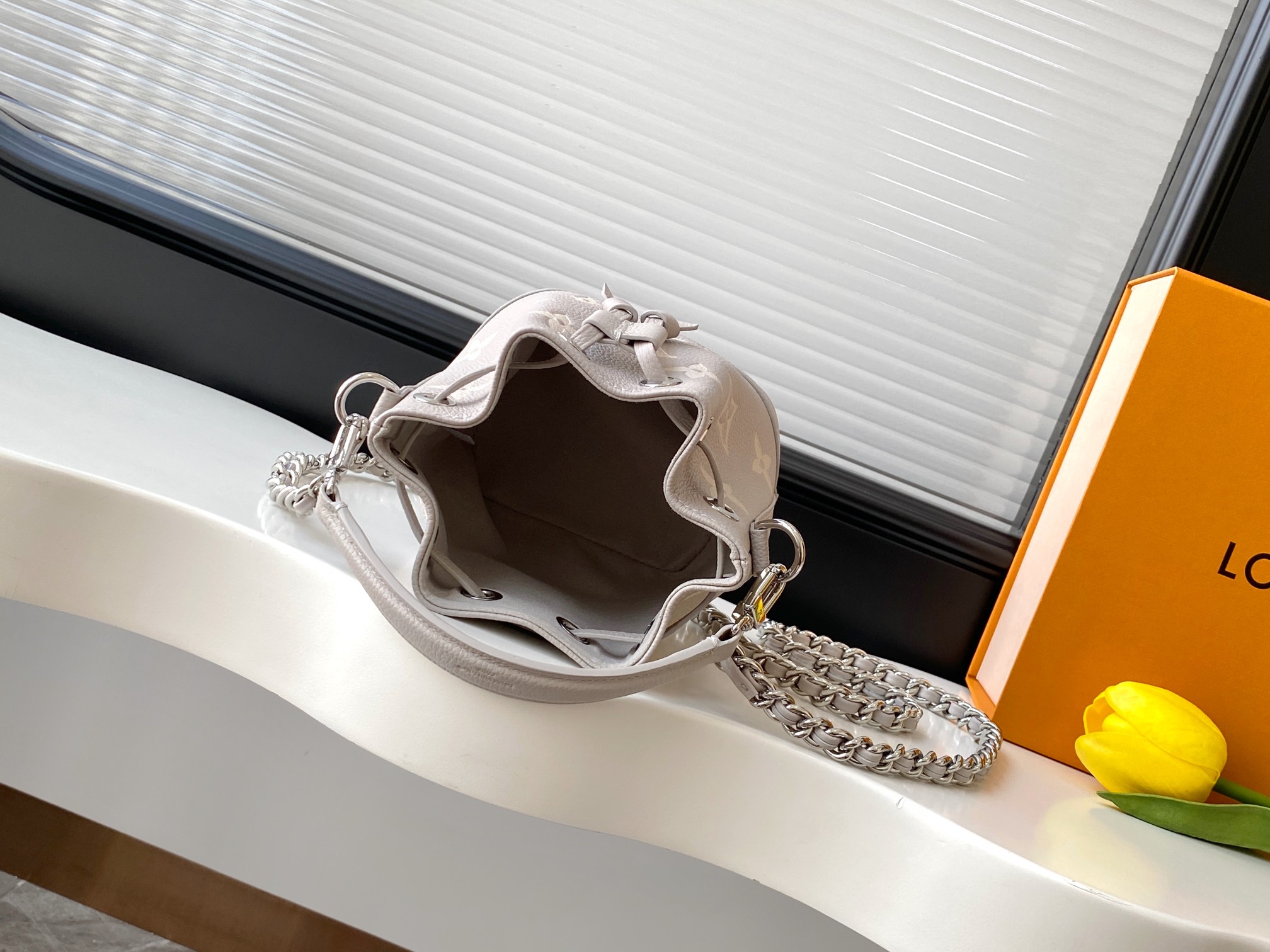 Louis Vuitton Nano Noé Monogram Empreinte Leather Bucket Bag - Image 9
