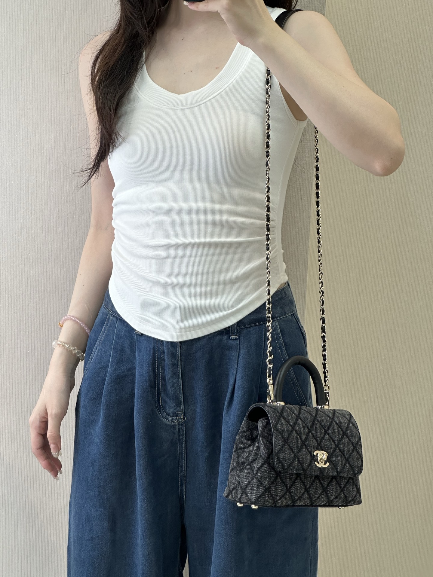 Chanel Coco Handle Mini Denim Handbag - Image 10