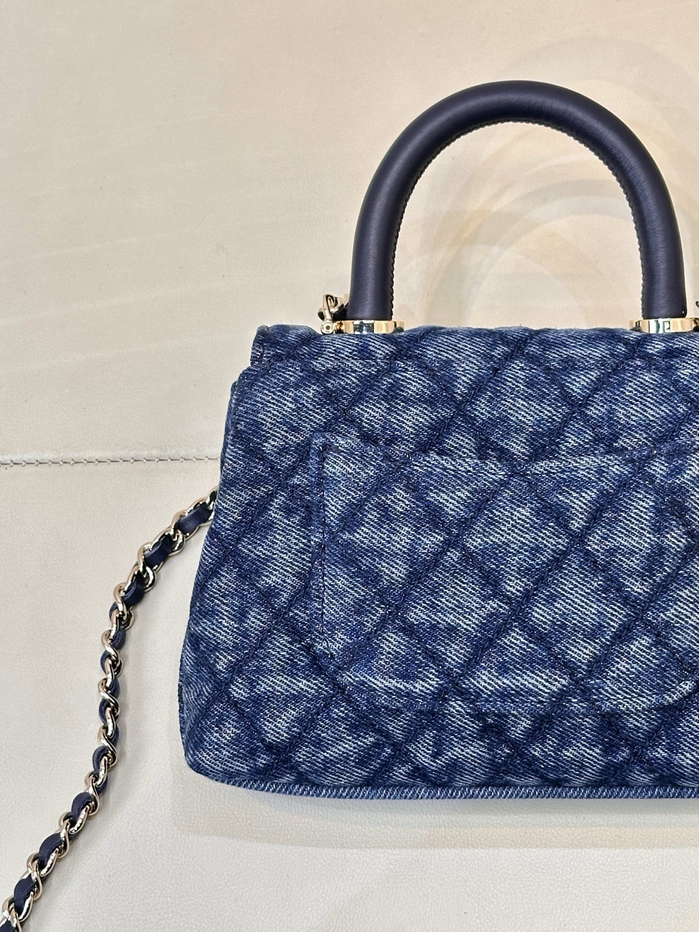 Chanel Coco Handle Mini Denim Handbag - Image 10