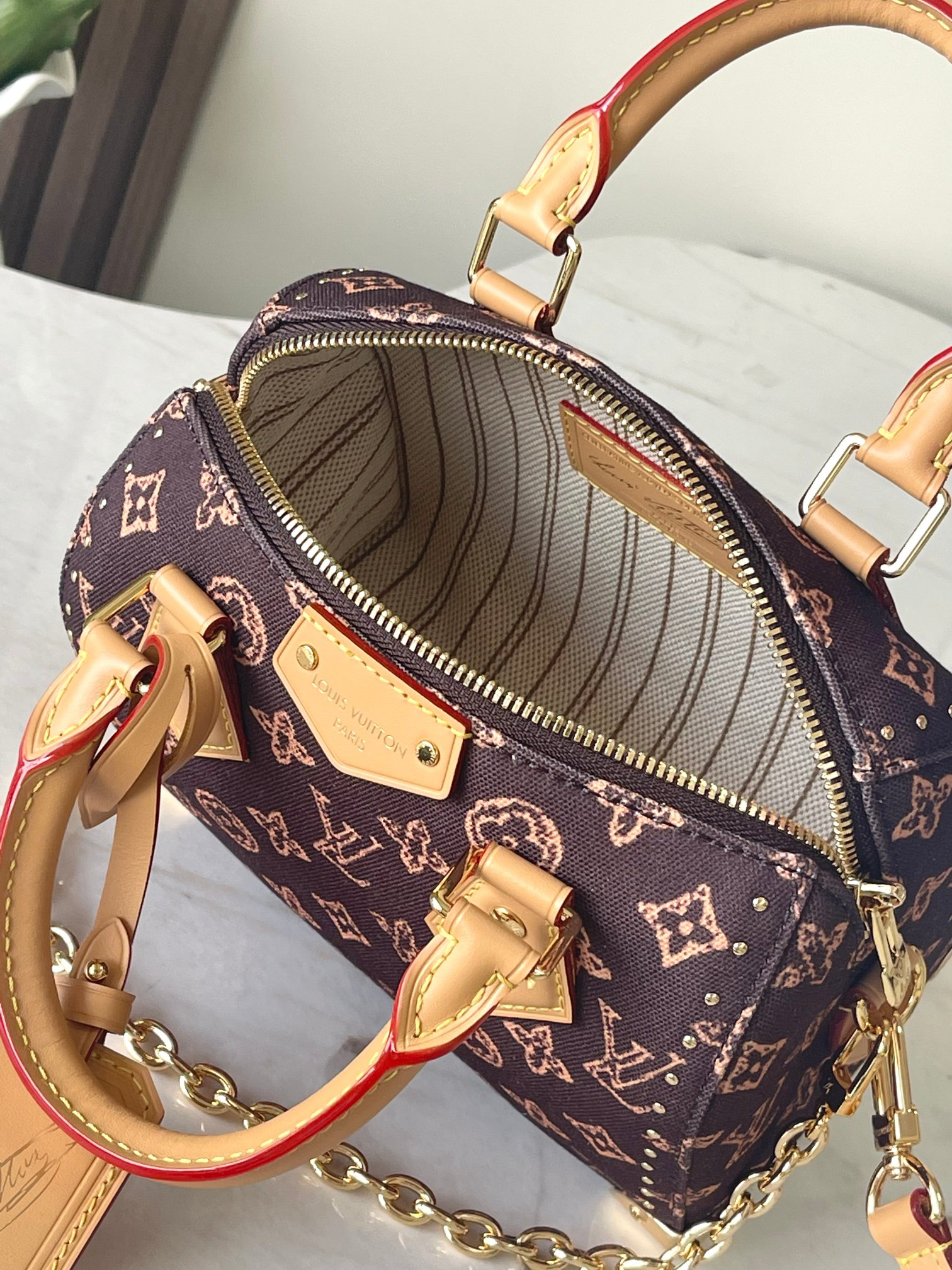 Louis Vuitton Speedy Trunk 20 Monogram Canvas Handbag - Image 10